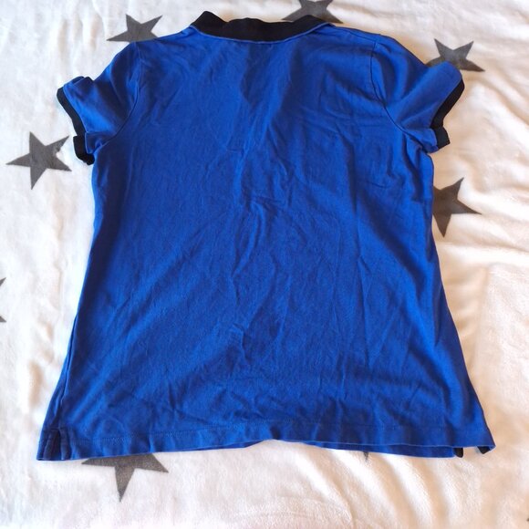 LRL Lauren Active Ralph Lauren Women Large Polo Golf Short Sleeve 1/4 Zip Blue - Picture 8 of 14
